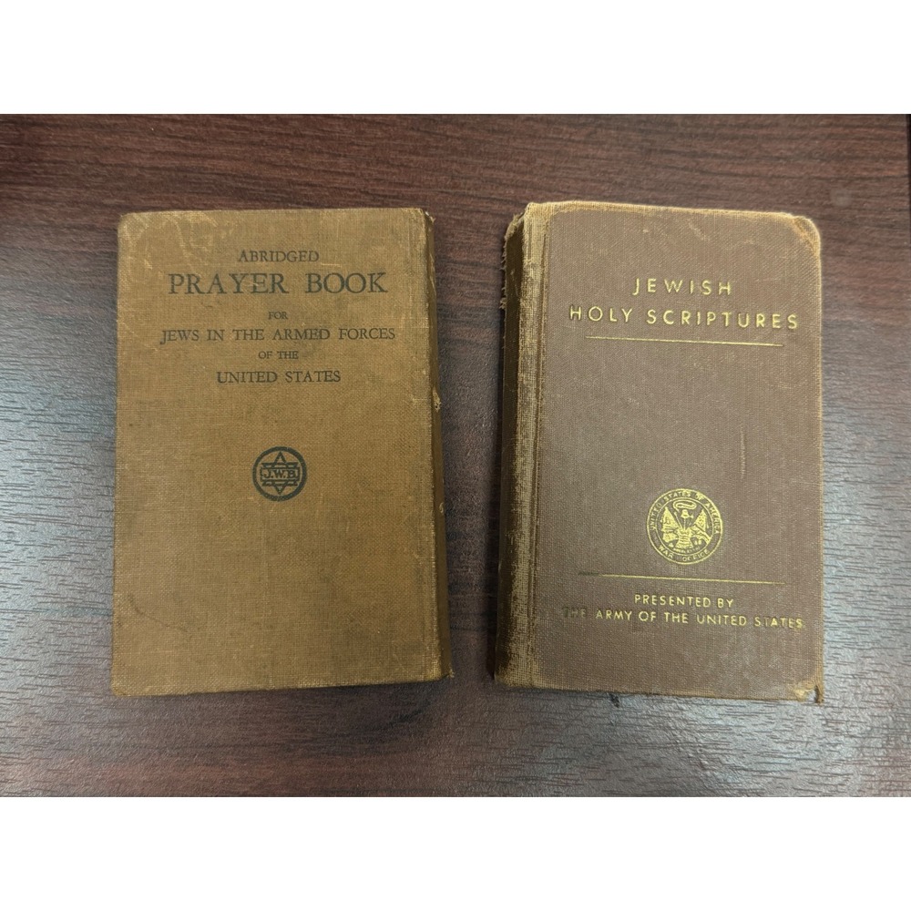 WWII Jewish Prayer Book & Holy Scriptures Set 1941 1942 US Army Navy Pocket Size